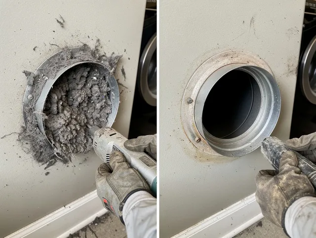 Professional clogged vent cleaning by Marblehead Dryer Vent Cleaning in Marblehead